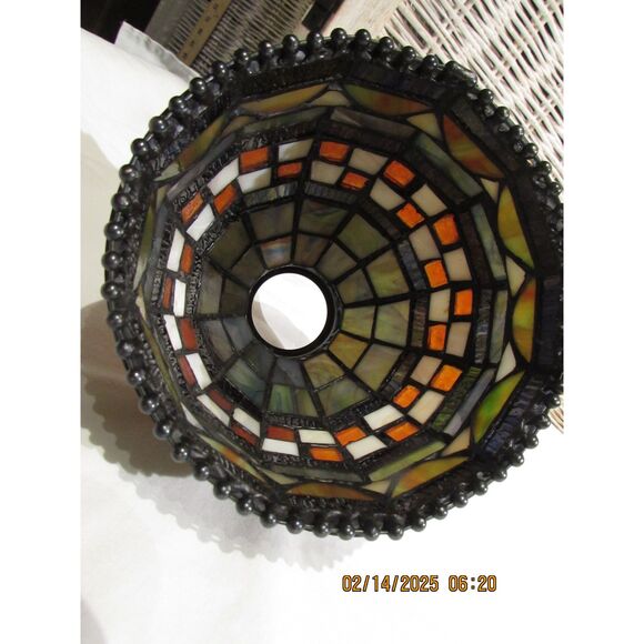 Tiffany glass Elk brand shade for pendant lighting red, white glass - Picture 4 of 9